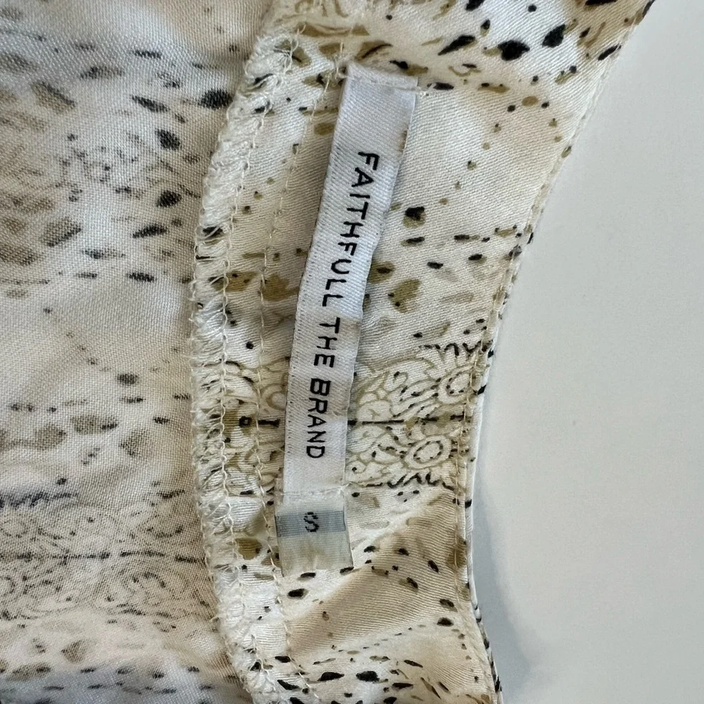Faithfull The Brand Roman Dress Oasis Print Tie Small Beach Bohemian Coverup - Picture 4 of 7